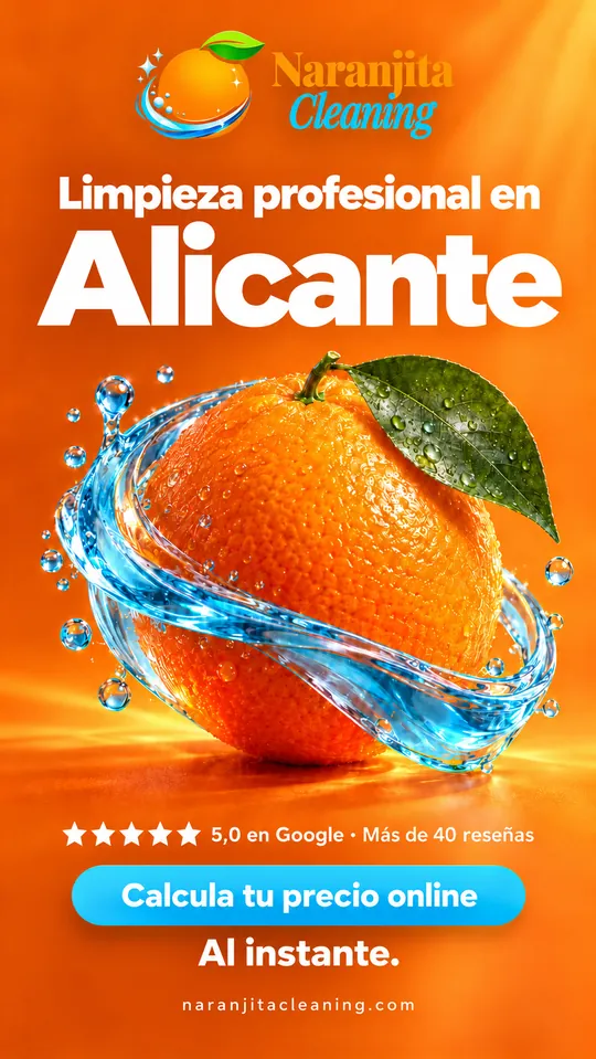 Naranjita Cleaning: professionelle Reinigung in Alicante, 5,0 bei Google, Preis sofort online