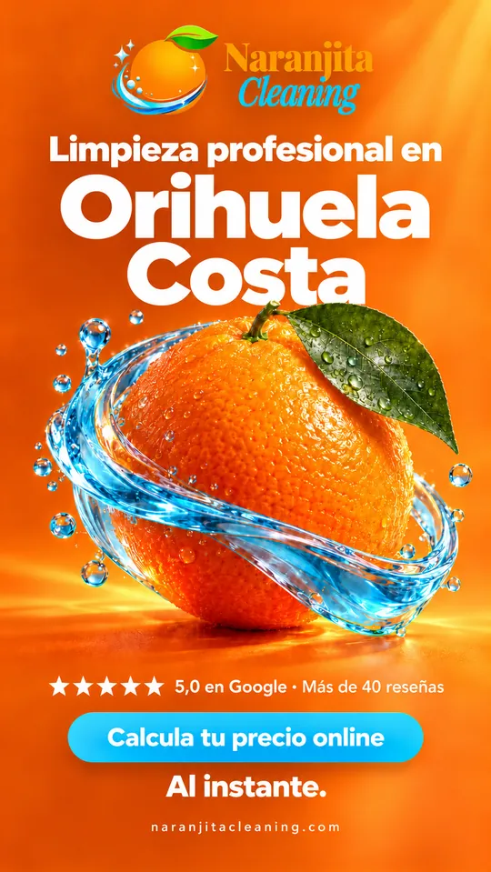 Naranjita Cleaning: professional cleaning in Orihuela Costa, 5.0 on Google, instant online quote