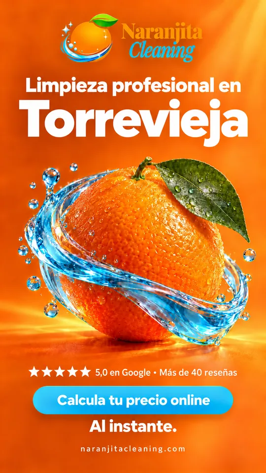 Naranjita Cleaning: professional cleaning in Torrevieja, 5.0 on Google, instant online quote